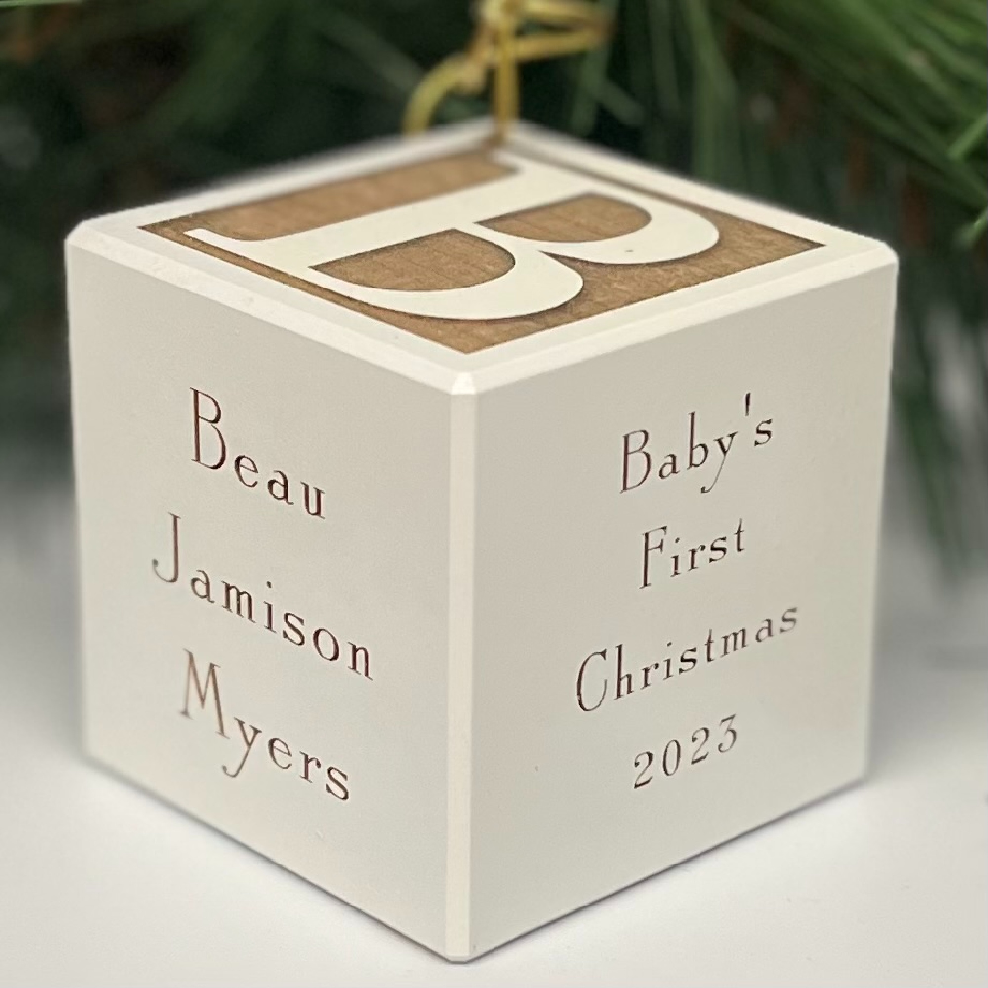 Personalized Block Ornaments